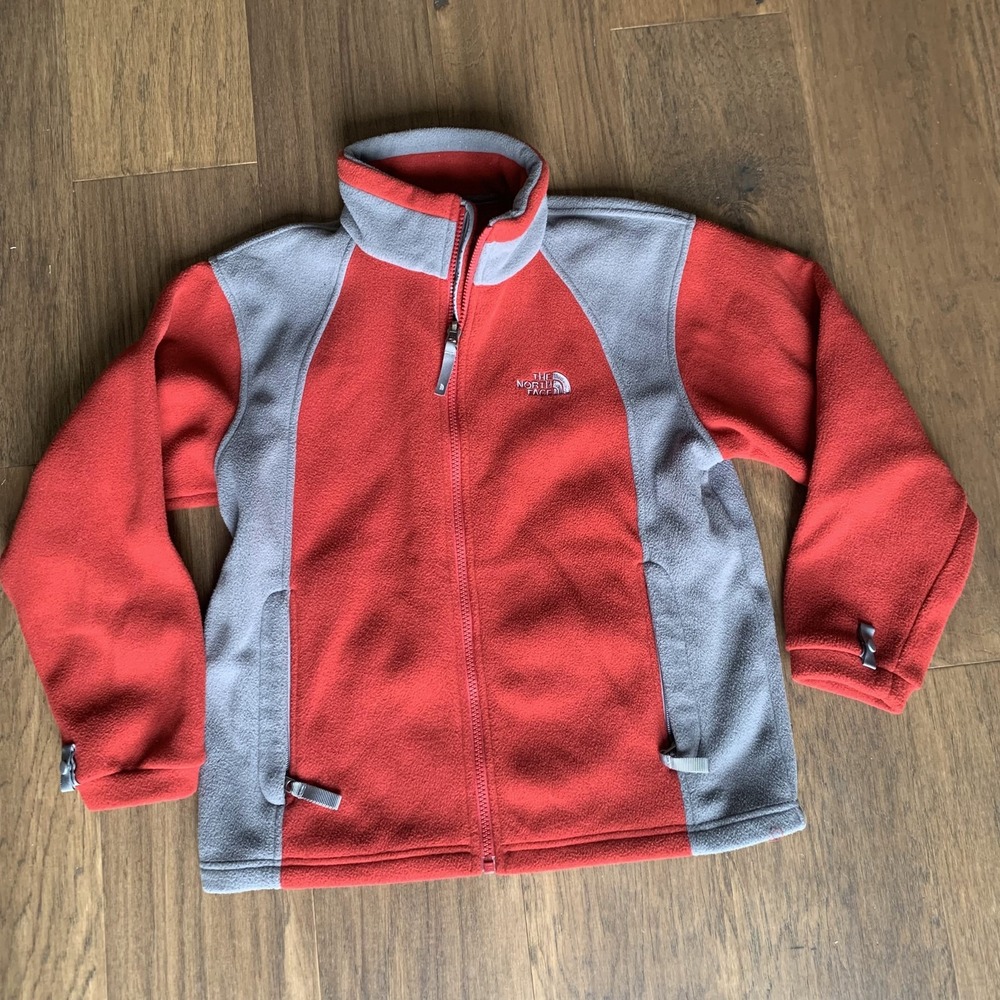 North Face Fleece Jacket Kids Medium Full Zip Outdoor Hiking‎ Warm Coat